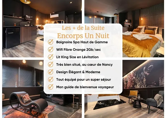 Encorps Nuit, Jacuzzi, Centre Gare Congres, Parking アパート *